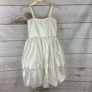 Girls Sophie Young Design Limited White Bubble Hem Dress Size 10 for Wedding